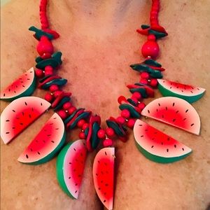 Necklace Vintage Wooden 🍉Watermelons🍉